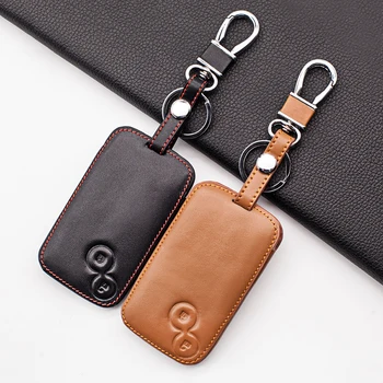 

2020 Classic design leather car key chain key case cover for renault laguna 2 buttons key bag dust collector