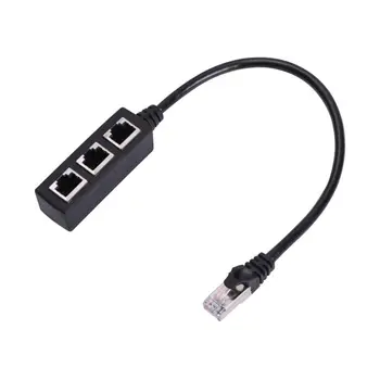 

SIFREE Ethernet Splitter RJ45 Plug Splitter C Cable Adapter Extension line 1 to 3 Ports Splitters Ethernet LAN Network Connector