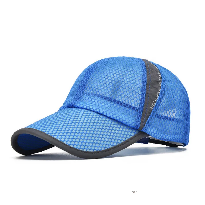 Blue Cap Рыбацкая шляпа с полной сеткой, летняя, мужская, женская, для улицы, дышащая, с УФ-козырьком, для велоспорта, пешего туризма, для гольфа, кепка, шарф, бандана - Цвет: Blue Cap