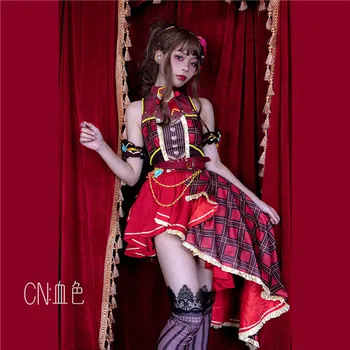 

BanG Dream!Girl Band Dustabata Happy Valentine Roselia Imai Lisa Dress high quality New cosplay women outfit Free shipping