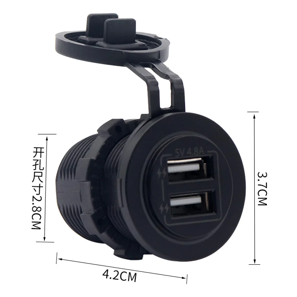 4.8A двойной USB зарядное устройство гнездо адаптер Быстрая зарядка для 12 В 24 В Мотоцикл морской и высокое качество
