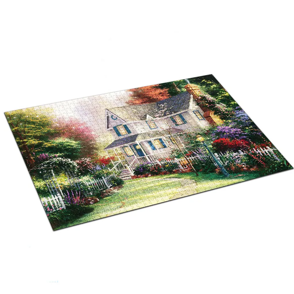 

1000 Pieces Paper Landscape Architecture Scene Series Decompression Jigsaw 3D DIY Puzzle Toy Improving Intelligence Indoor Toys