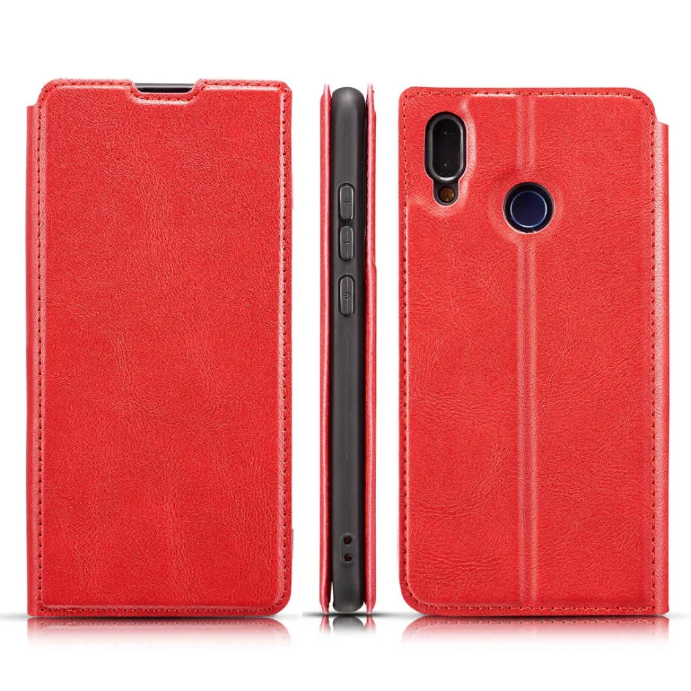 Роскошный флип-кожаный чехол для телефона Redmi Note7 Note6 Pro, магнитный Ультратонкий чехол-кошелек с отделением для карт, задняя крышка для Redmi Note7 Coque