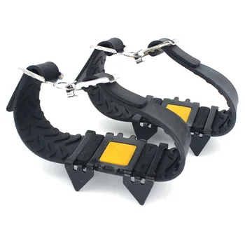 

Sneaker Accessories 4 Teeth Ice Gripper Spikes Anti-slip Cleats Crampons Overshoe Ice Gripper Outdoor Climbing Traction Hiking