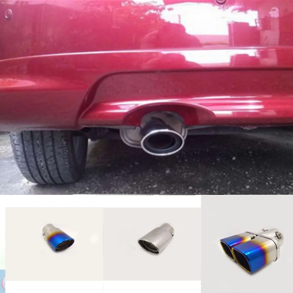 

High Quality for Nissan March 2011-2017 car styling muffler end tail pipe dedicate stainless steel exhaust tip part outlet 1pcs