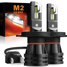 2pc m2 mini luz h7 led canbus h4 lâmpadas lâmpada do farol led h8 h13 hb3 hb4 9007 9012 6000k led automóvel 12v 24v farol do carro