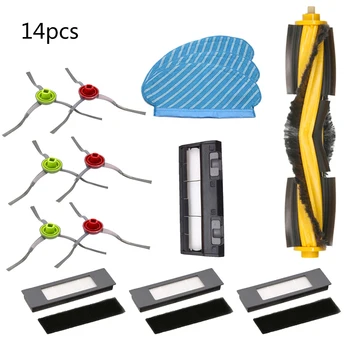 

14pc Cover Plate Main Brush Rag Kit For Ecovacs Deebot OZMO 950 Robot Accessorie Replacement Accessories