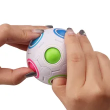 

Rainbow поп ит Spin Balls Anti Stress Football Fidget Cube Push Snap Popper Toys for Kids