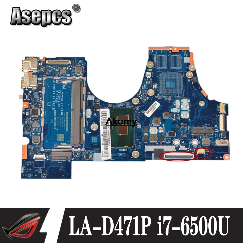 Высокое качество FRU: 5B20L47333 для lenovo 710-15ISK материнская плата для ноутбука BIUY2_Y3 LA-D471P SR2EZ I7-6500U DDR4 протестирована