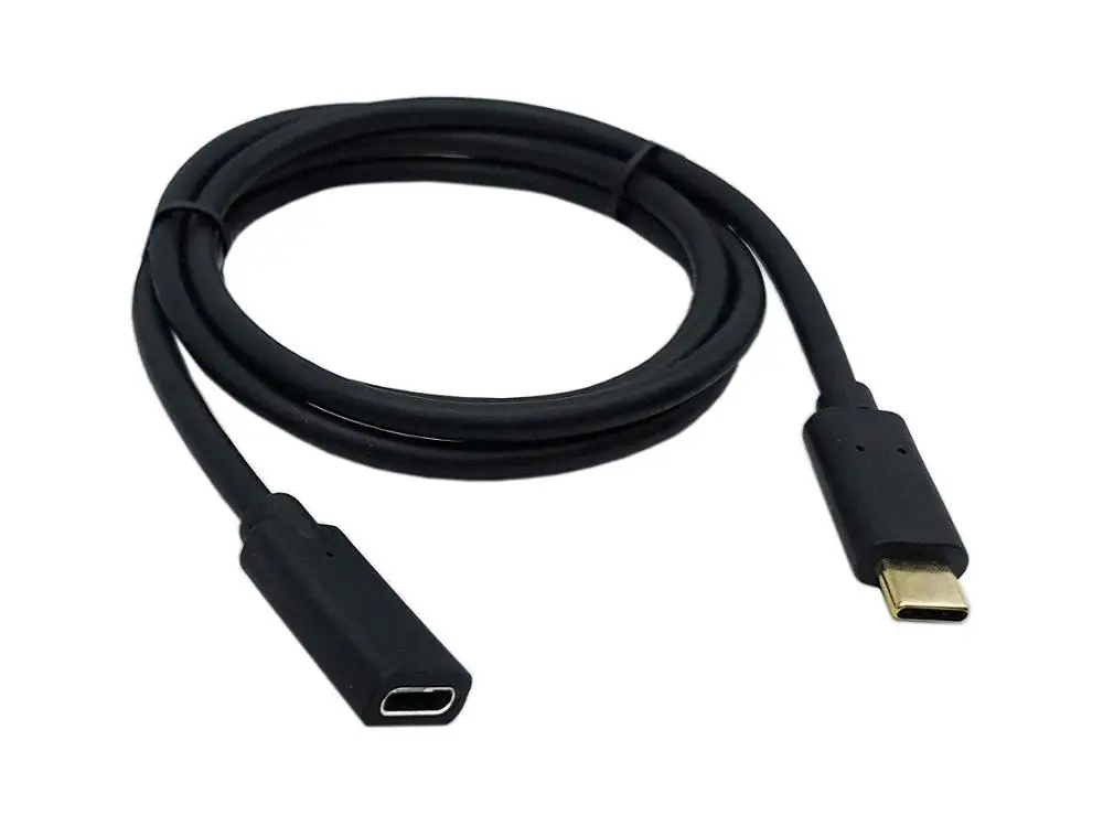 Позолоченный USB type-C кабель-удлинитель для мужчин и женщин USB C кабель-удлинитель USB 3,1 type C для быстрой зарядки