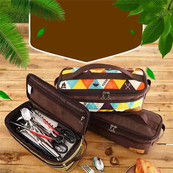 

Outdoor Camping Cookware Storage Bag Barbecue Tableware Travel Cosmetic Portable Wash Bag Closet Organizer Luggage Ziplock Bags