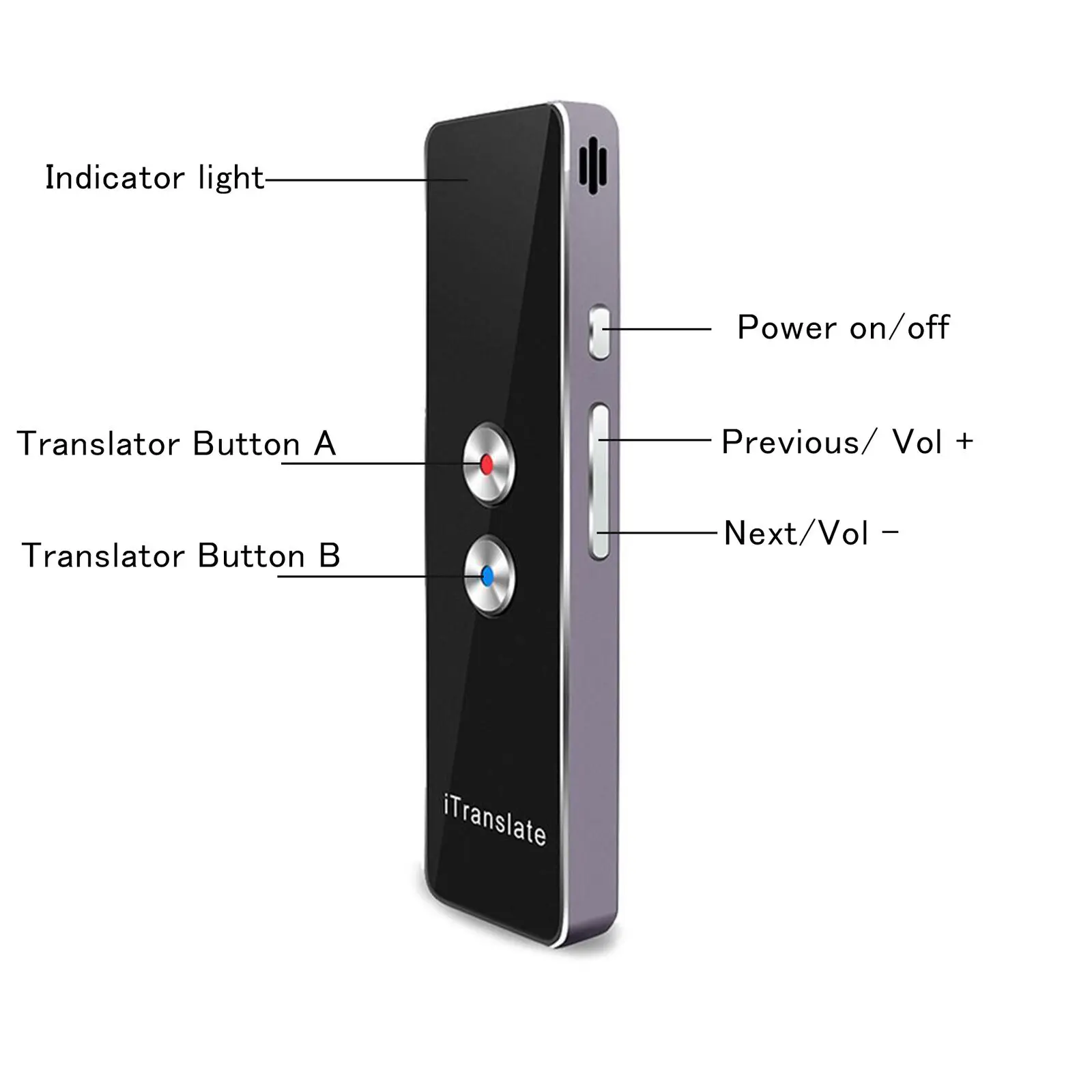 As the Picture Портативный переводчик T8 Smart 42 язык текст слова интерактивный 2,4 г переводчик двухсторонний в режиме реального времени голос - Цвет: As the Picture