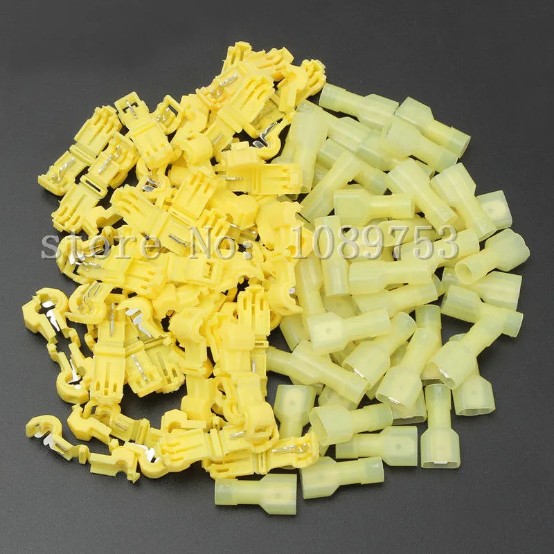 40 шт. быстрый соединитель проводов автомобиля Соединительная карта красный t-краны и мужской изолированный быстрый фиксатор соединения кабельных терминалов Разъемы