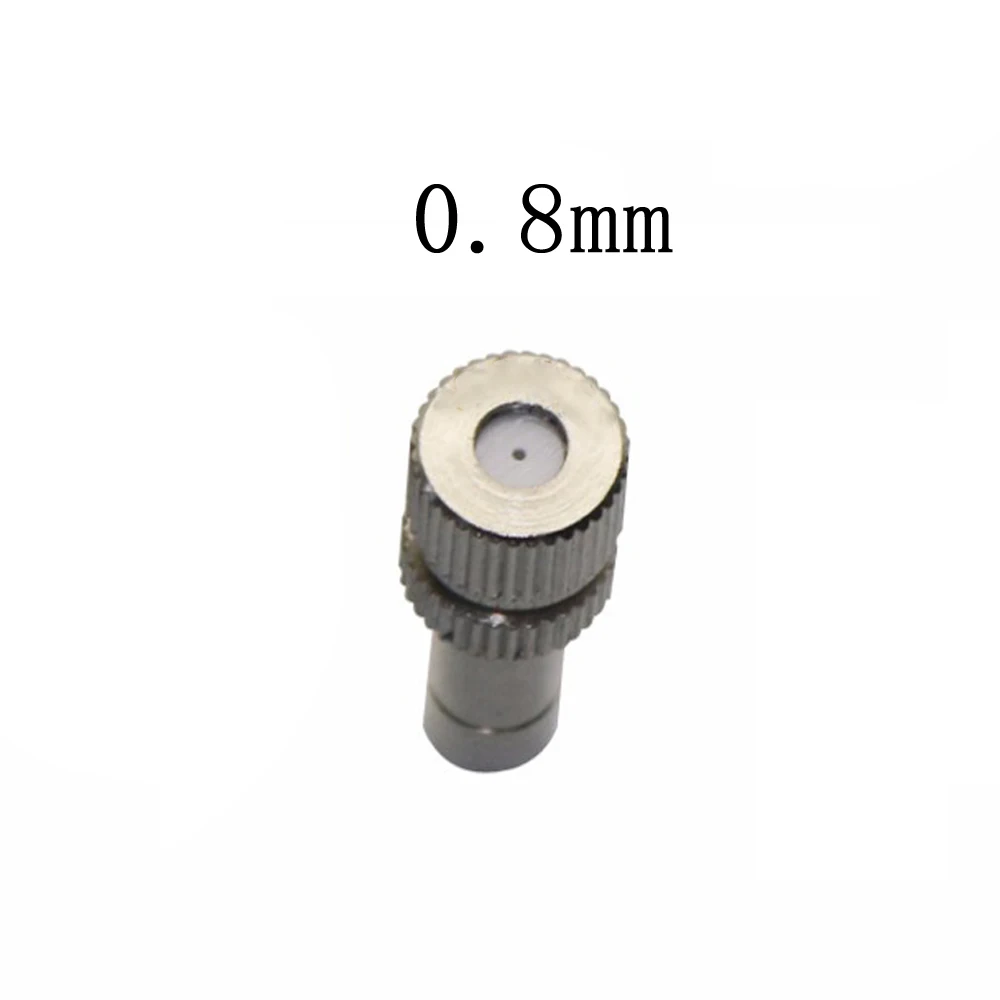 50 Pcs 6mm Low Pressure 0.8mm Fog Misting Nozzles Garden Water Irrigation Atomization Sprinkler Fittings