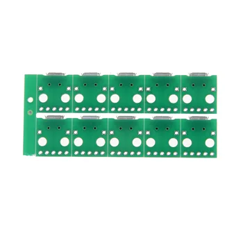 

New Welded PCB Converter Pinboard USB 2.0 Female Socket to DIP 5P Adapter Connector for Cellphone Data Line 10pcs 2.54mm