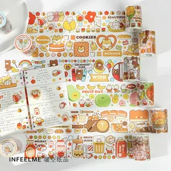 Ruban Washi décoratif joyeux japonais occupé en papier, ruban de masquage décoratif pour bricolage, papeterie autocollante pour Scrapbooking et décoration de téléphone 