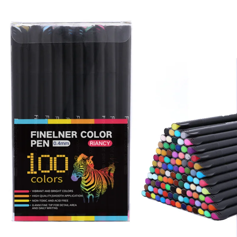 

12/24/36/48/60 Colors Fineliner Colors Pen Set for Manga Drawing Pen Sketch Color Hook Line Pen Student
