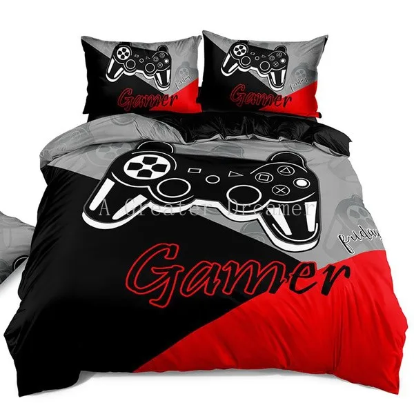 3D Gamepad Bedding Set Custom Kids Boys Teens Video Game Printed Duvet Cover For Youth New Game Controller Bedspread Qualified