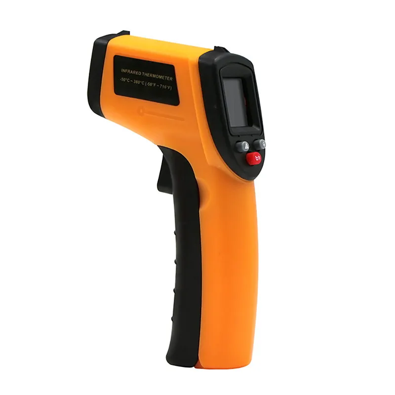 GM320-50~ 380 градусов цифровой инфракрасный термометр Бесконтактный инфракрасный термометр Температурный пирометр ИК лазерный точечный пистолет - Цвет: Цвет: желтый