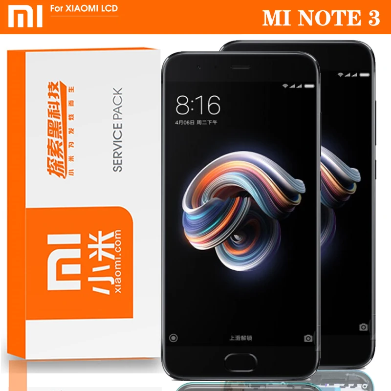 Оригинальный ЖК дисплей 5 дюйма для Xiaomi Mi Note 3 сенсорный экран дигитайзер с