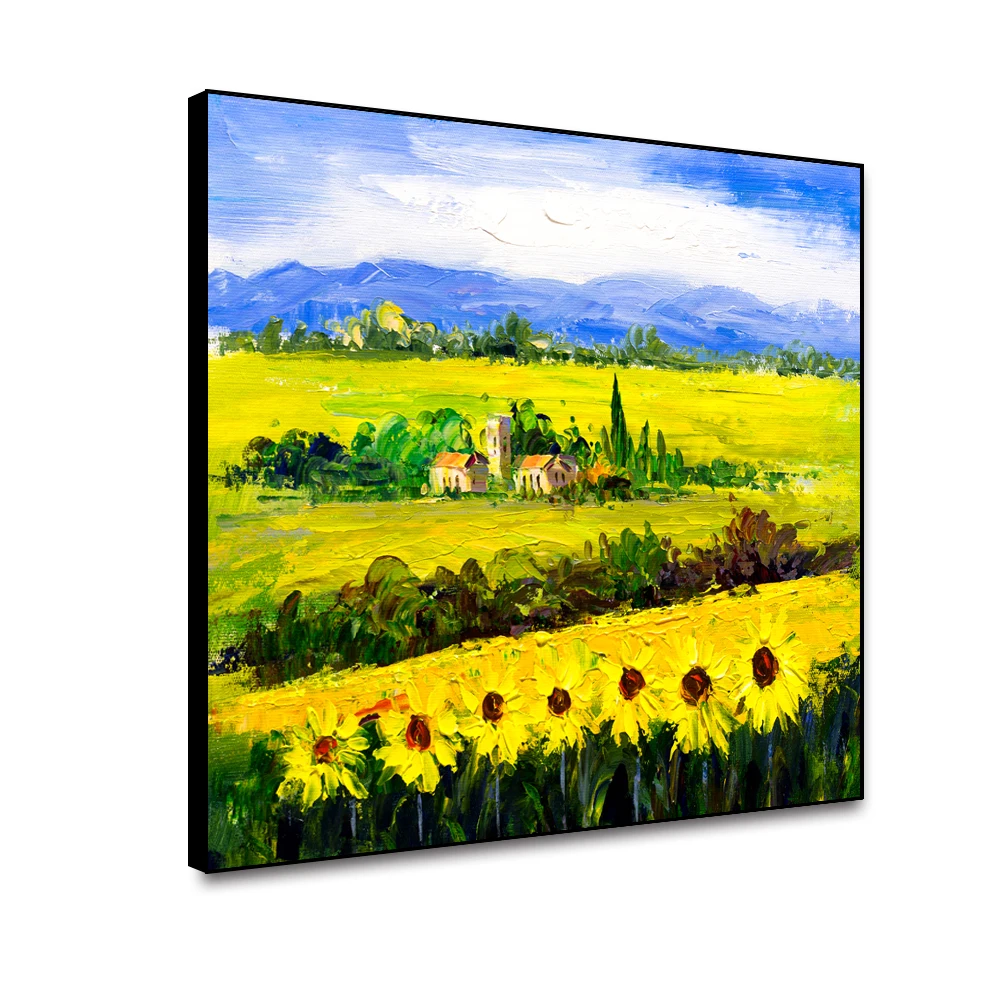 River SunFlower Field Canvas Painting Calligraphy Prints Home Decor Wall Pictures For Living Room Bedroom Home Decoration River SunFlower Field Canvas Painting Calligraphy Prints Home Decor Wall Pictures For Living Room Bedroom Home Decoration