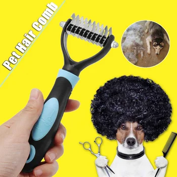 

Pet Grooming Comb Undercoat Rake Dog Cat Brush Hair Remover Safe Smooth Head 10.5cm Professional