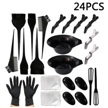 

1set disposable hair coloring tool Kit Hair Coloring Dyeing Kit Color Dye Brush Comb Mixing Bowl Salon Tint Tools