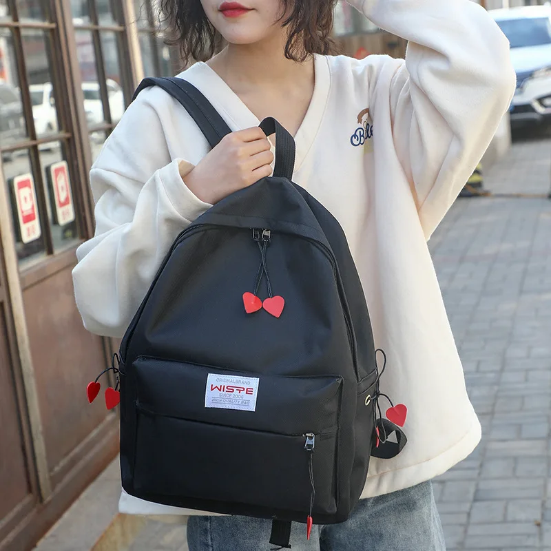 SWDF элегантный дизайн мягкая ткань рюкзак женский вельветовый дизайн школьный рюкзак для девочек-подростков полосатый рюкзак для женщин - Цвет: Black
