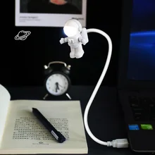 

Spaceman Astronaut LED Table Lamp Flexible USB Night Light Eye Protection Desk Lamp Adjustable Laptop Notebook Reading Light