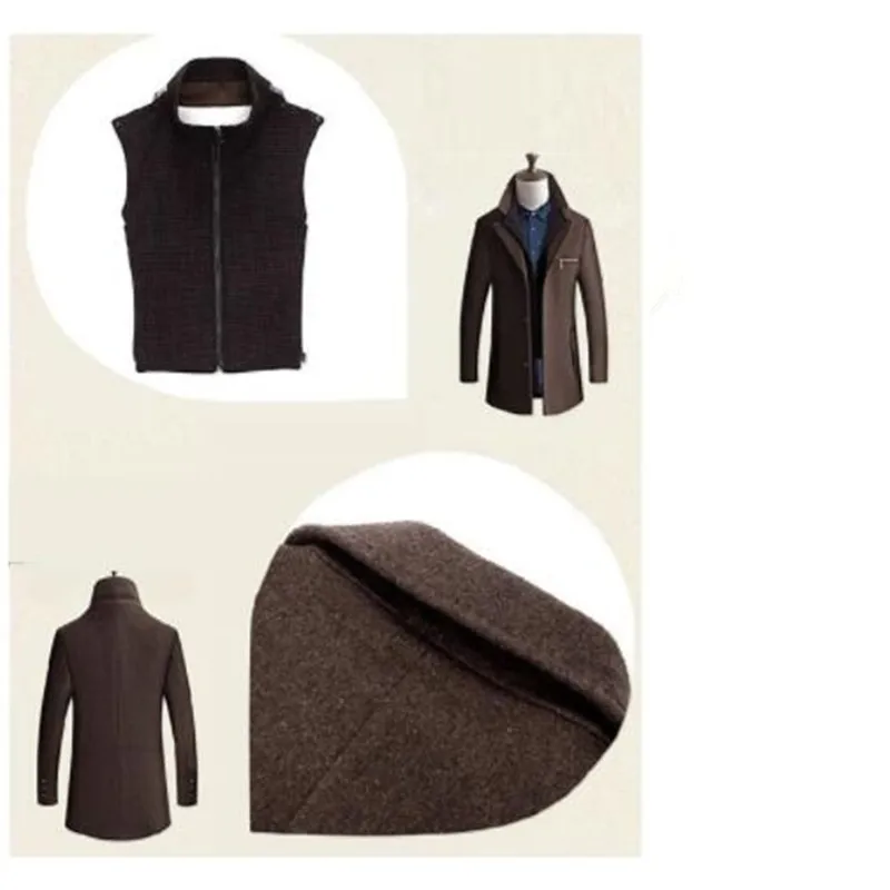 new arrival winter high quality wool thicked trench coat men,men's wool jackets,plus-size M-4XL,8863