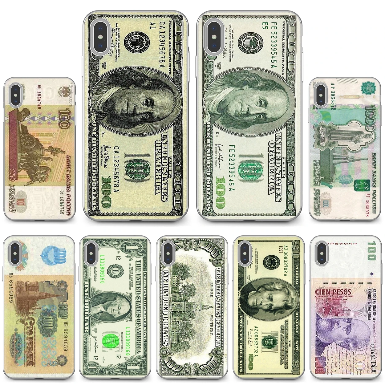 Silicone Bag Case 100 Dollars Bill Cash Money Franklin For Samsung Galaxy J1 J2 J3 J4 J5 J6 J7 J8 Plus 2018 Prime 2015 2016 2017 | Мобильные