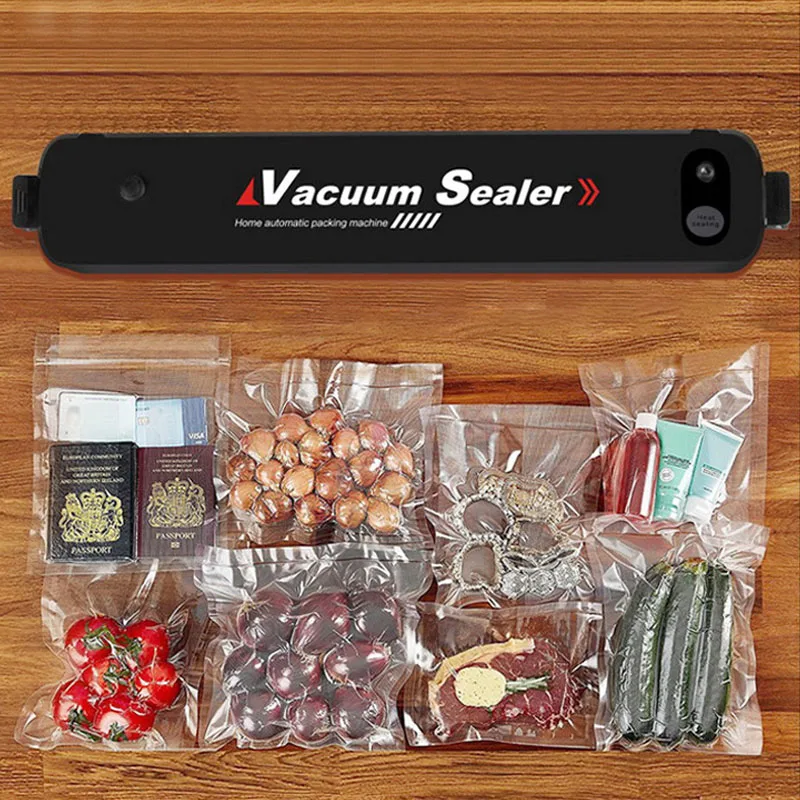 Домашний автоматический вакуумный упаковщик для пищевых продуктов Sous Vide для приготовления пищи 100-240 В упаковочная машина для герметизации воздуха FDA с 15 пакетами