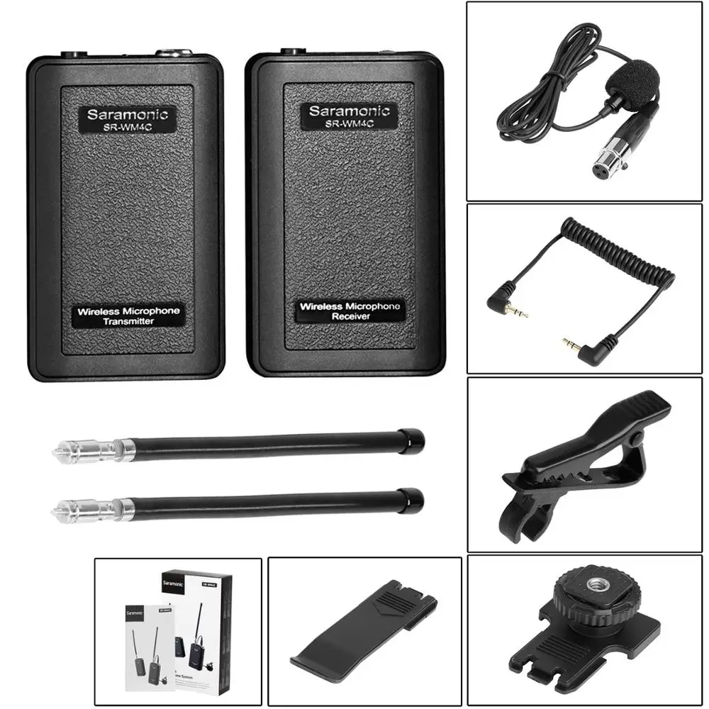 Saramonic петличный беспроводной микрофон SR WM4C для экшн Камеры GoPro Hero 3/3 +/4 Vlog цифровой