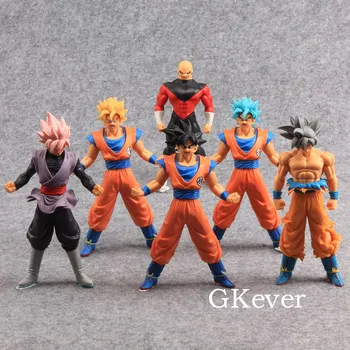 

6pcs/set Anime Dragon Ball Z Goku Action Figure 16-18cm Lazuli Nappa Raditz Goku Trunks Vegeta Satan Model Children boys Gift