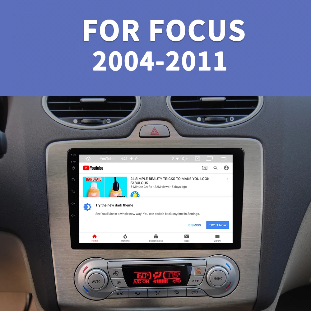 Cheap EKIY 9" IPS Android 9.0 Car Radio DVD Multimedia 4G for Ford Focus 2004-2011 GPS Navigation Stereo Auto BT Video MP3 MP5 Player 2