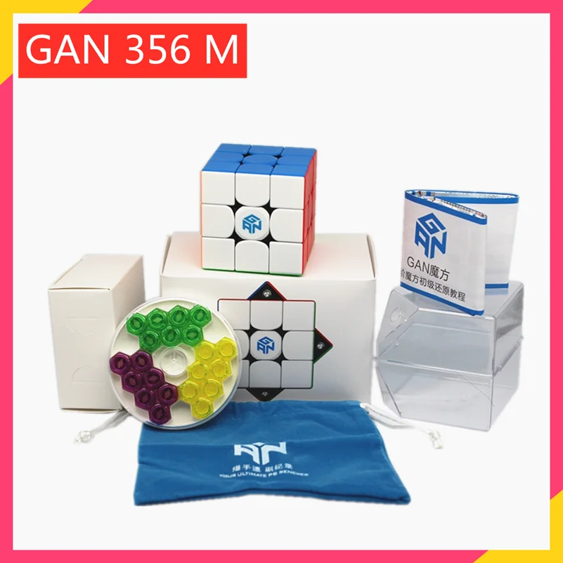 Originele GAN 356M Kubus Gan356 M stickerloze 3x3 Speed ​​cube Magnetische Professionele Speedcube GAN356M 3x3 GAN 356 M Educatief Speelgoed kopen vanaf een prijs van 21
