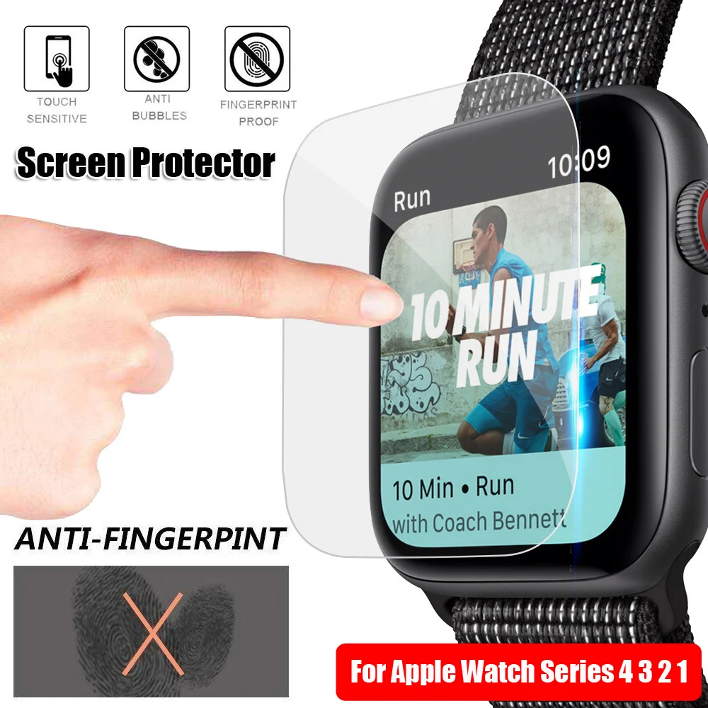 Новое поступление 3D ТПУ Гидрогелевая защитная плёнка полностью покрывающая Защитные пленки для i-Watch Apple Watch Series 4 3 2 1 Мягкая прочная