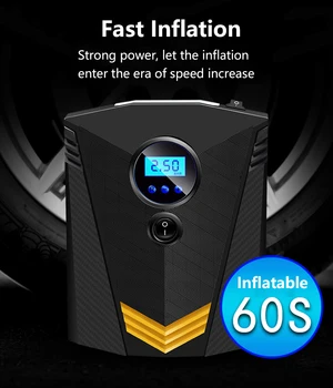 

Car Accessories Car Tyre Inflator 12V LED Digital Tire Inflatable Pump Illumination AutomobilesMotorcycle Air Compressor Pump