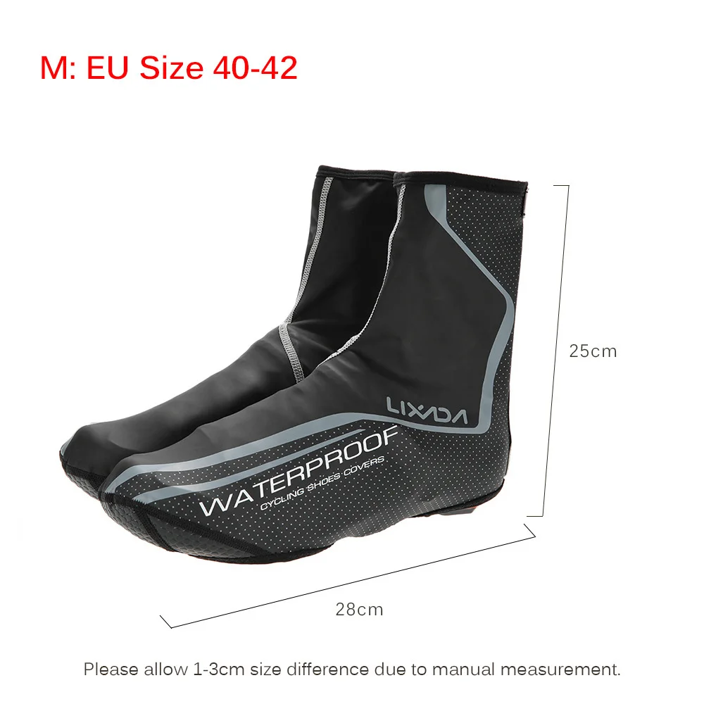 Cycling Shoes Cover Waterproof Windproof Boot Covers Reflective Winter Warm MTB Bike Bicycle Overshoes Shoe Protector BC0204 (19)