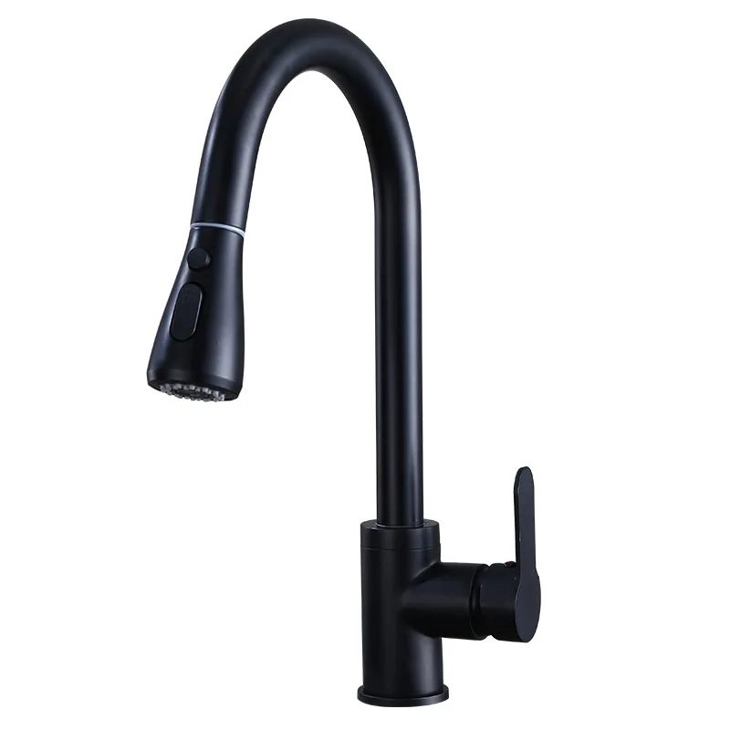 1270-B-black Сенсорный кухонный кран SDSN с умным сенсорным управлением, кухонный кран из нержавеющей стали, выдвижной кухонный смеситель, датчик, кухонные смесители - Цвет: 1270-B-black
