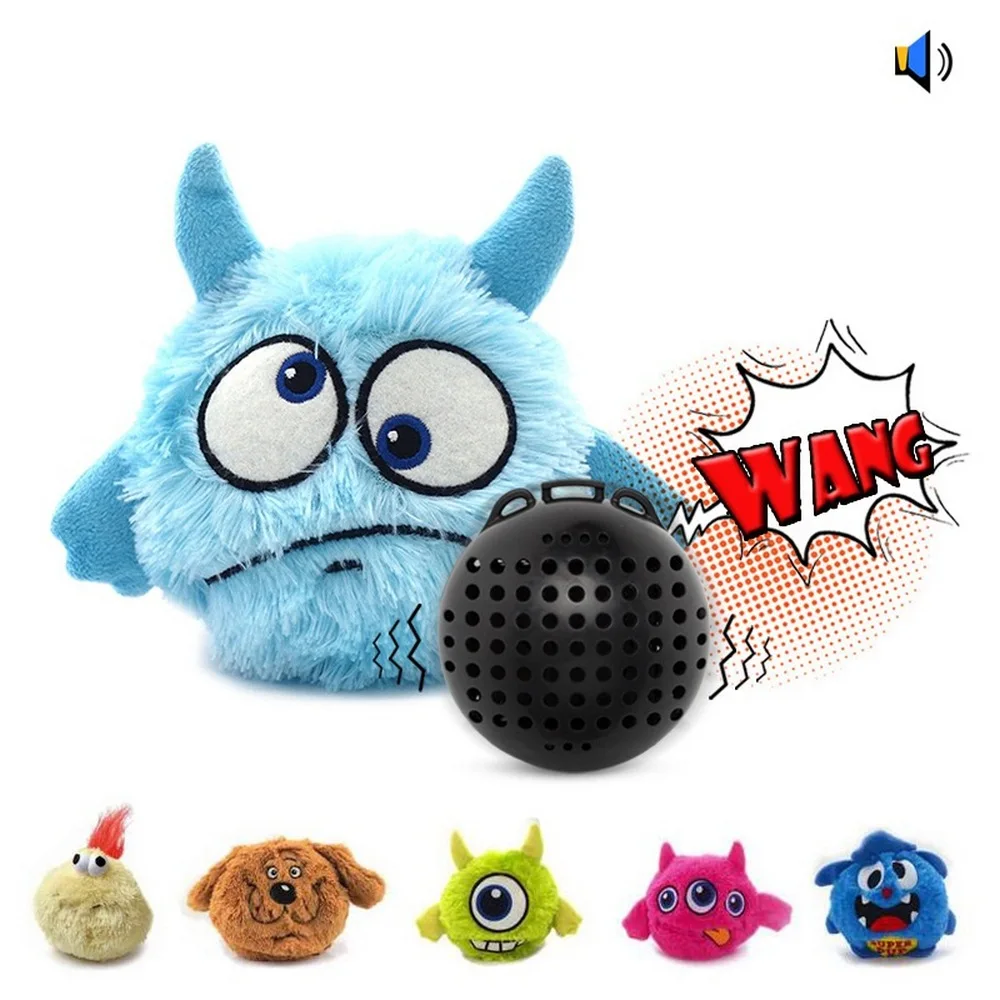 Игрушка-мяч для домашних собак с пищанием, Электрический вокальный вибрирующий хихиканье, плюшевый шар, Интерактивная игрушка-скрип, прыгающий мяч, аксессуары