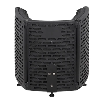 

Foldable Adjustable Angle Noise Reduction Cover Wind Screen Filter Recording Equipment ABS Panel Microphone Isolation Shield