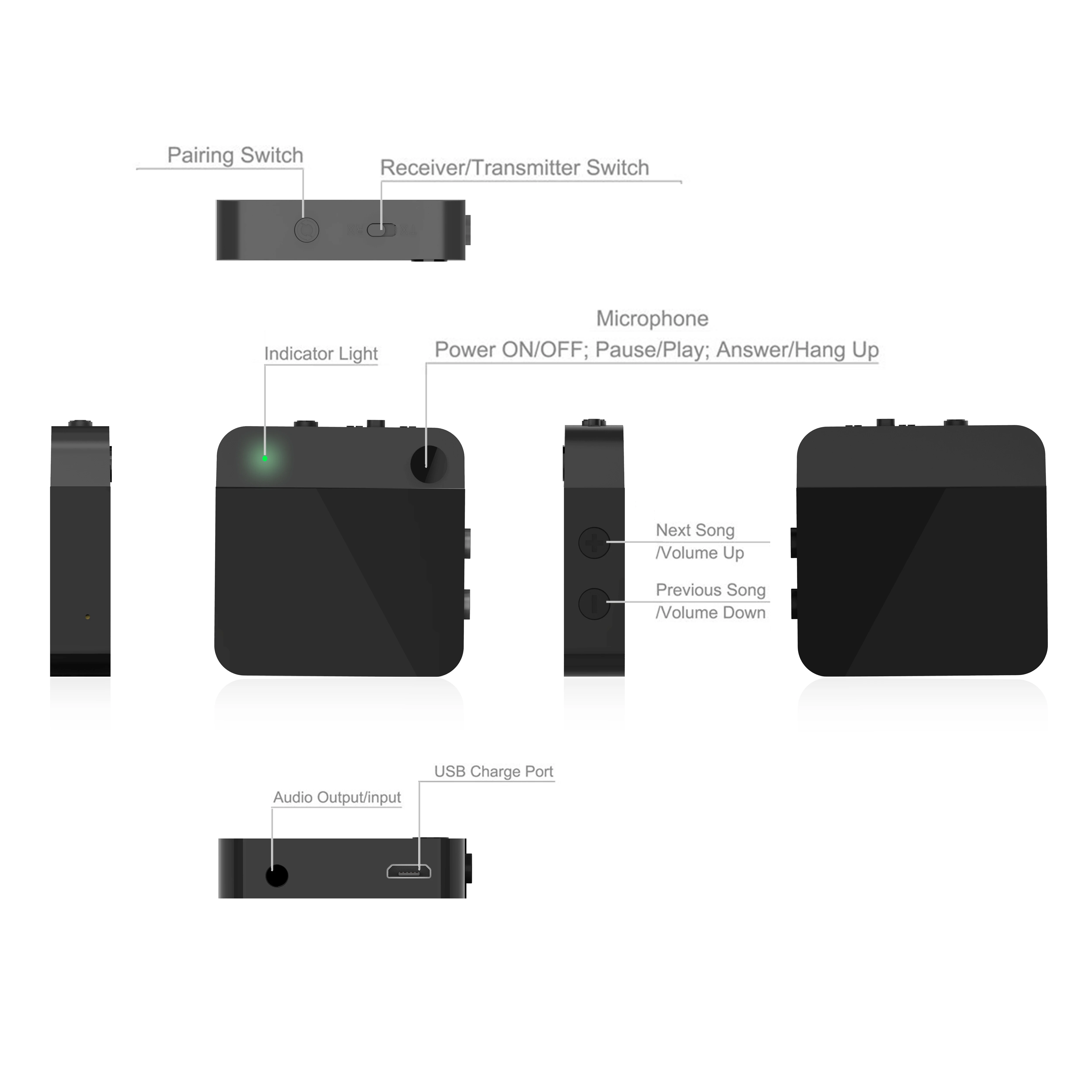Беспроводной Bluetooth 4,1 Aptx передатчик с низкой задержкой приемник A2DP RCA 3,5 мм стерео домашний аудио ТВ адаптер