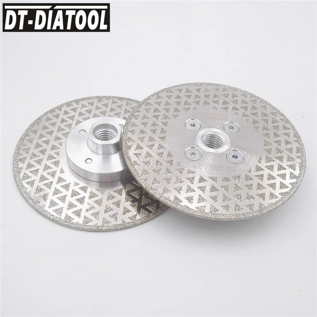 DT-DIATOOL 2 шт. M14 диаметр резьбы 115 мм/4,5 дюйма с гальваническим покрытием обе стороны алмазной резки и шлифовальный диск гранит мрамор пилы