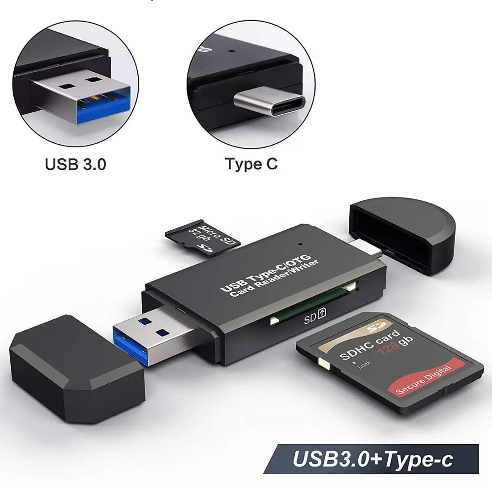 USB 3,0 Тип C кардридер OTG адаптер SDXC SDHC SD MMC RS-MMC Micro SDXC Micro SD Micro SDHC кардридер для смартфона ноутбука