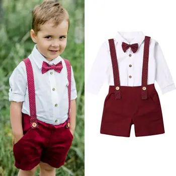 

Pudcoco 2PCS Toddler Baby Boy Kids Clothes Set 2020 New Gentleman Shirt Tops + Pants Shorts Clothes Outfits Set