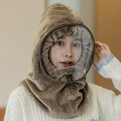 Autumn And Winter Hats Men And Women Cycling Windproof Hats Warm And Cold Earmuff Scarf Hat Set