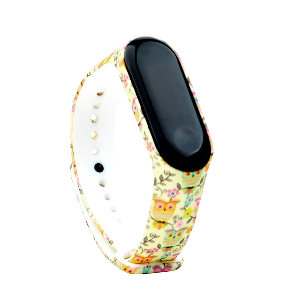 yellow Ремешок Baaltec для xiaomi mi, ремешок с 3 узорами, силиконовый браслет для xiaomi 3 mi Band 3, аксессуары, браслет mi band 3, ремешок - Цвет: yellow