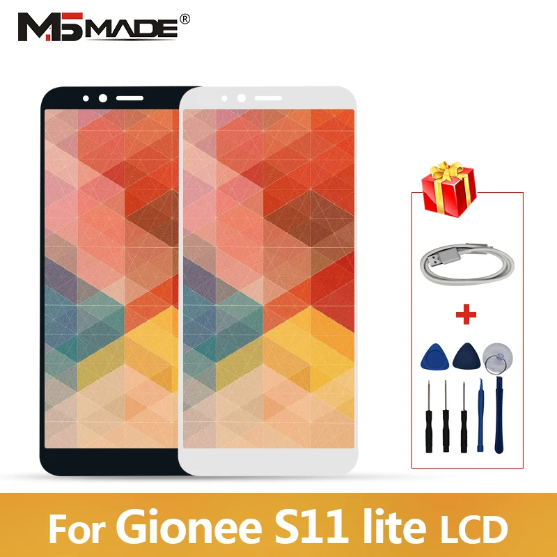 

5.7" AAA Quality For Gionee S11 Lite LCD Display Touch Screen Digitizer Assembly Replacement Parts With Frame Free Shipping