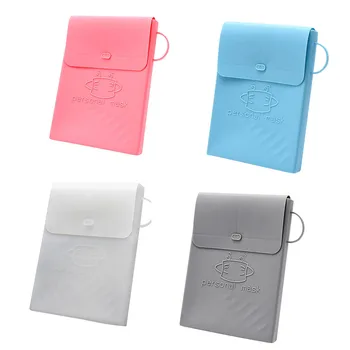 

Portable Reusable High Capacity Mask Storage Bag Compact Portable Saves Mask Cartoon Series Food Grade Silicone Storage Boxes